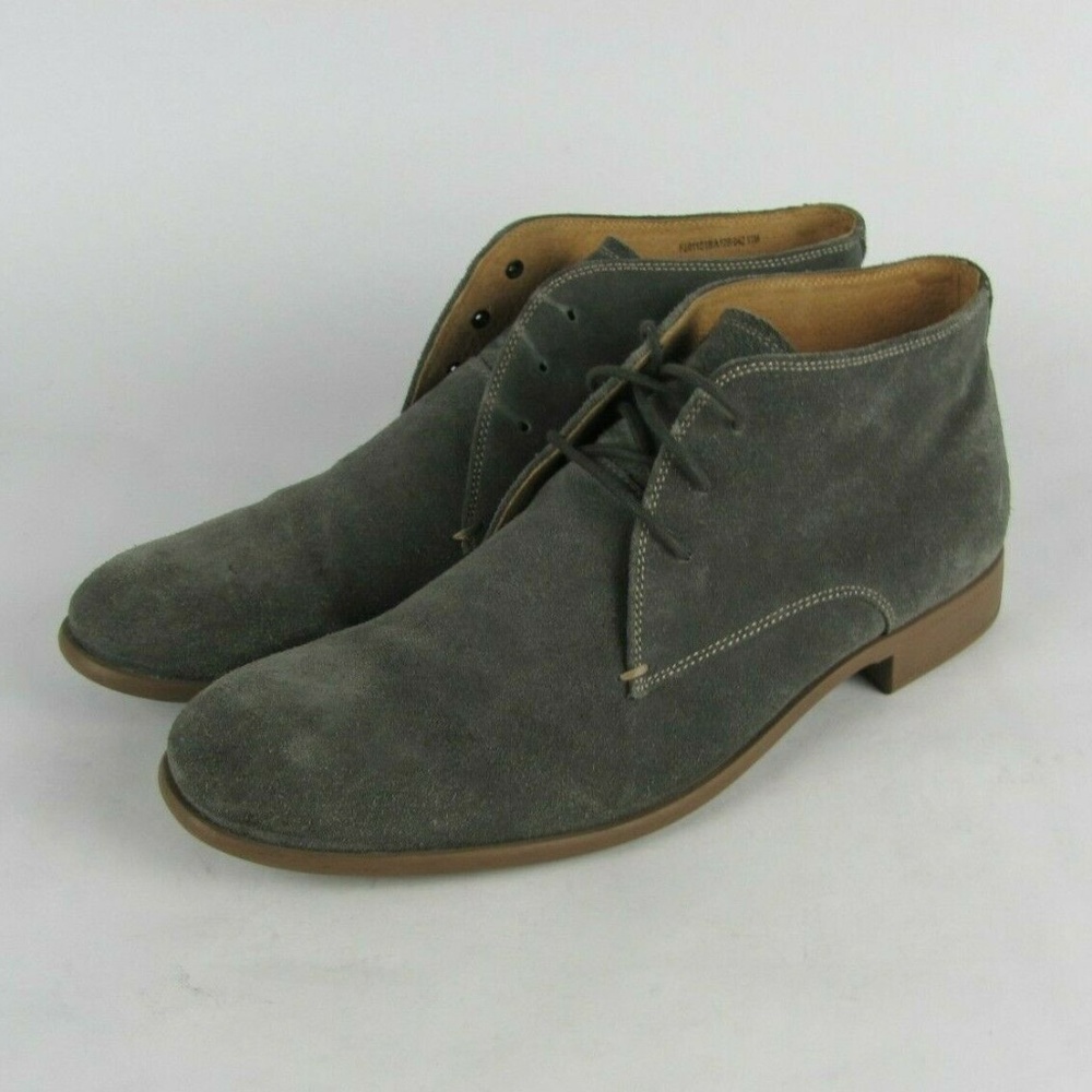 JOHN VARVATOS Gray Suede Chukka Boots 11 M